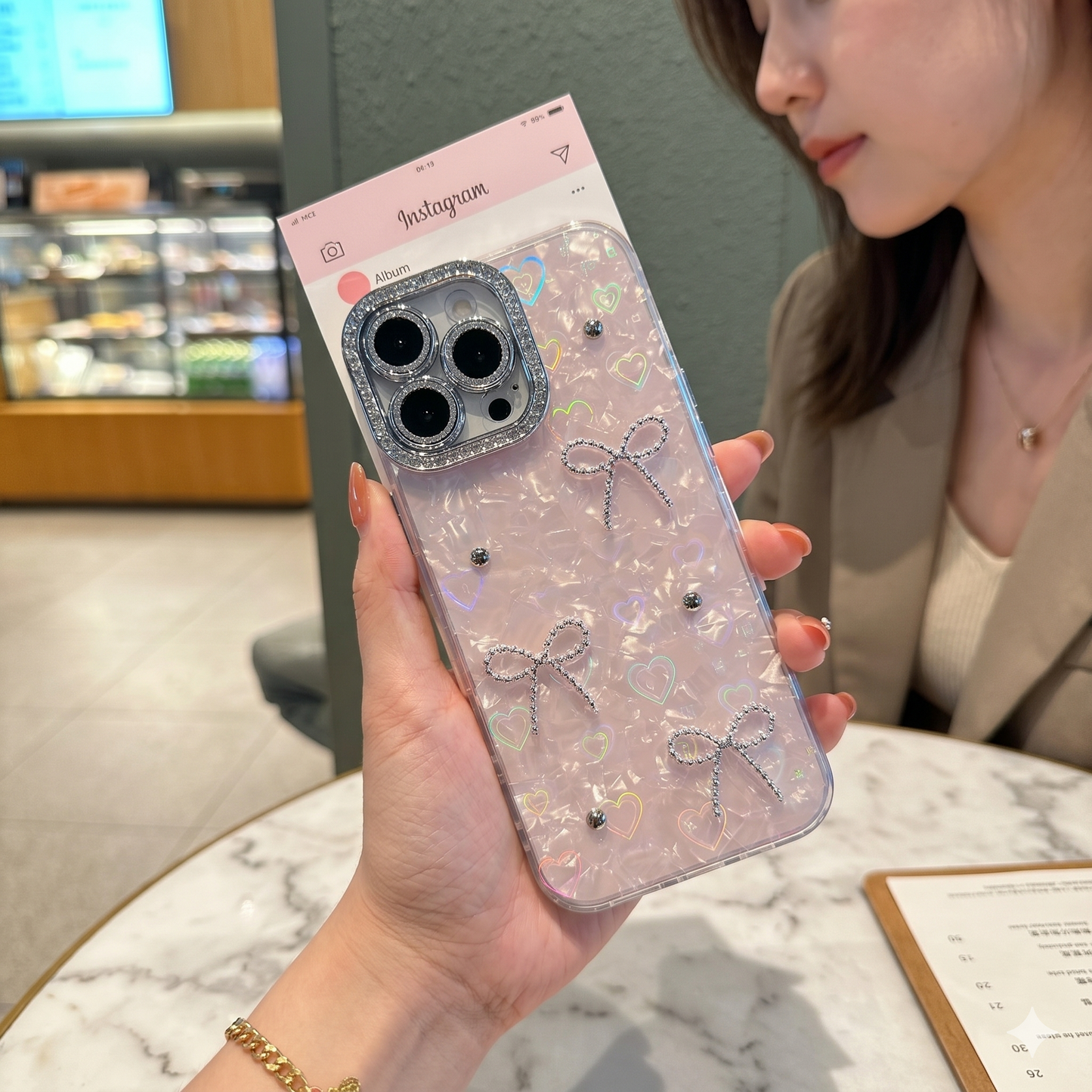 Dream Shine Crystal Bows Case