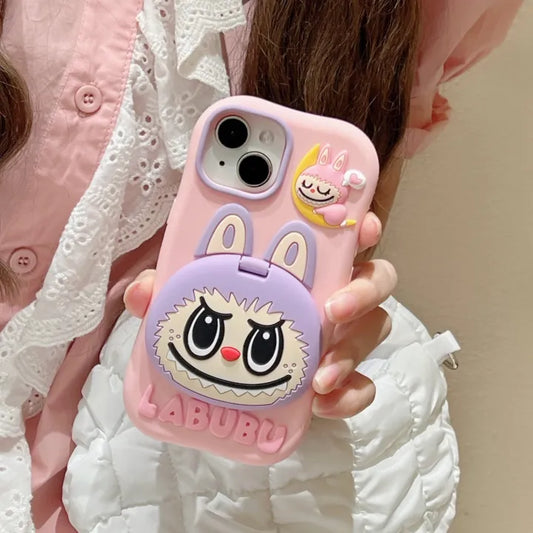 Stylish Cute Labubu Pocket Mirror Case