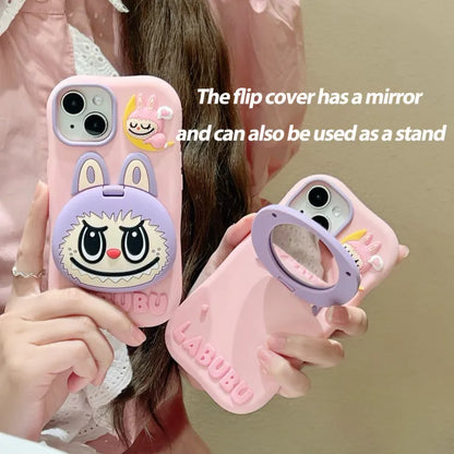 Stylish Cute Labubu Pocket Mirror Case