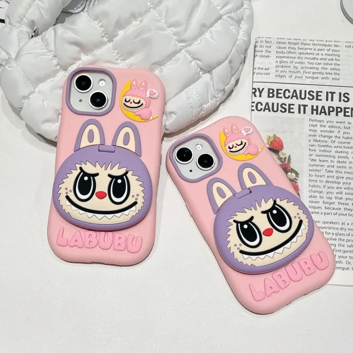 Stylish Cute Labubu Pocket Mirror Case