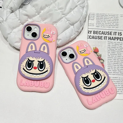Stylish Cute Labubu Pocket Mirror Case