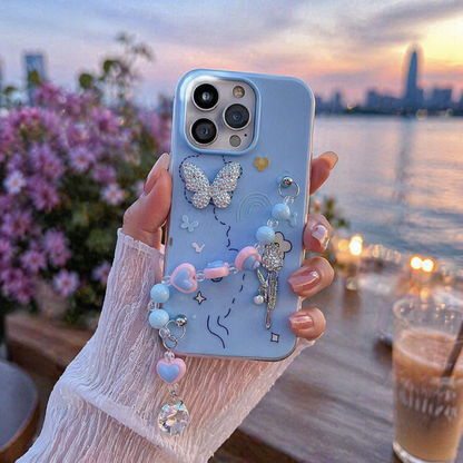 Dreamy Pastel Cute Heart Charm Case