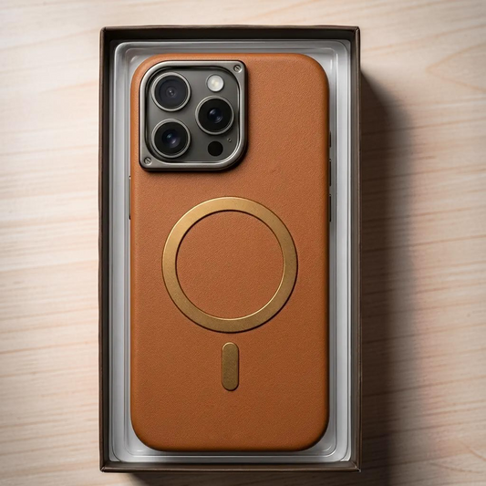 Stylish Magnetic Ring Leather Case