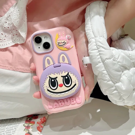 Stylish Cute Labubu Pocket Mirror Case