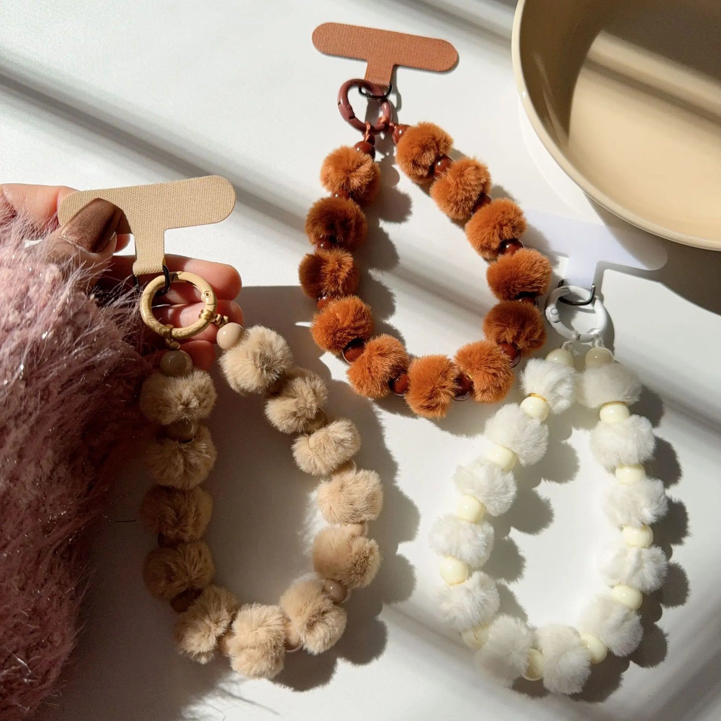 Chic Fluffy Cute Fur Ball Phone Charm