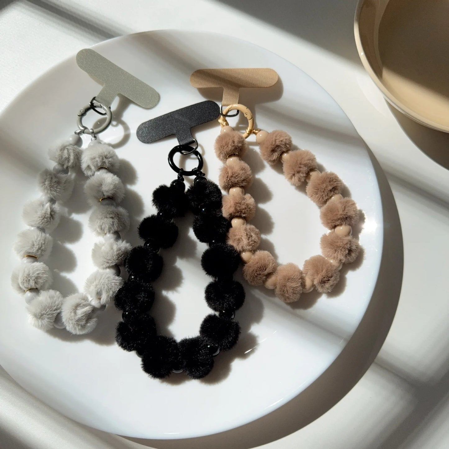 Chic Fluffy Cute Fur Ball Phone Charm