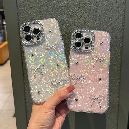 Special Combo Offer – 2 Cute Bow Pearl iPhone Cases