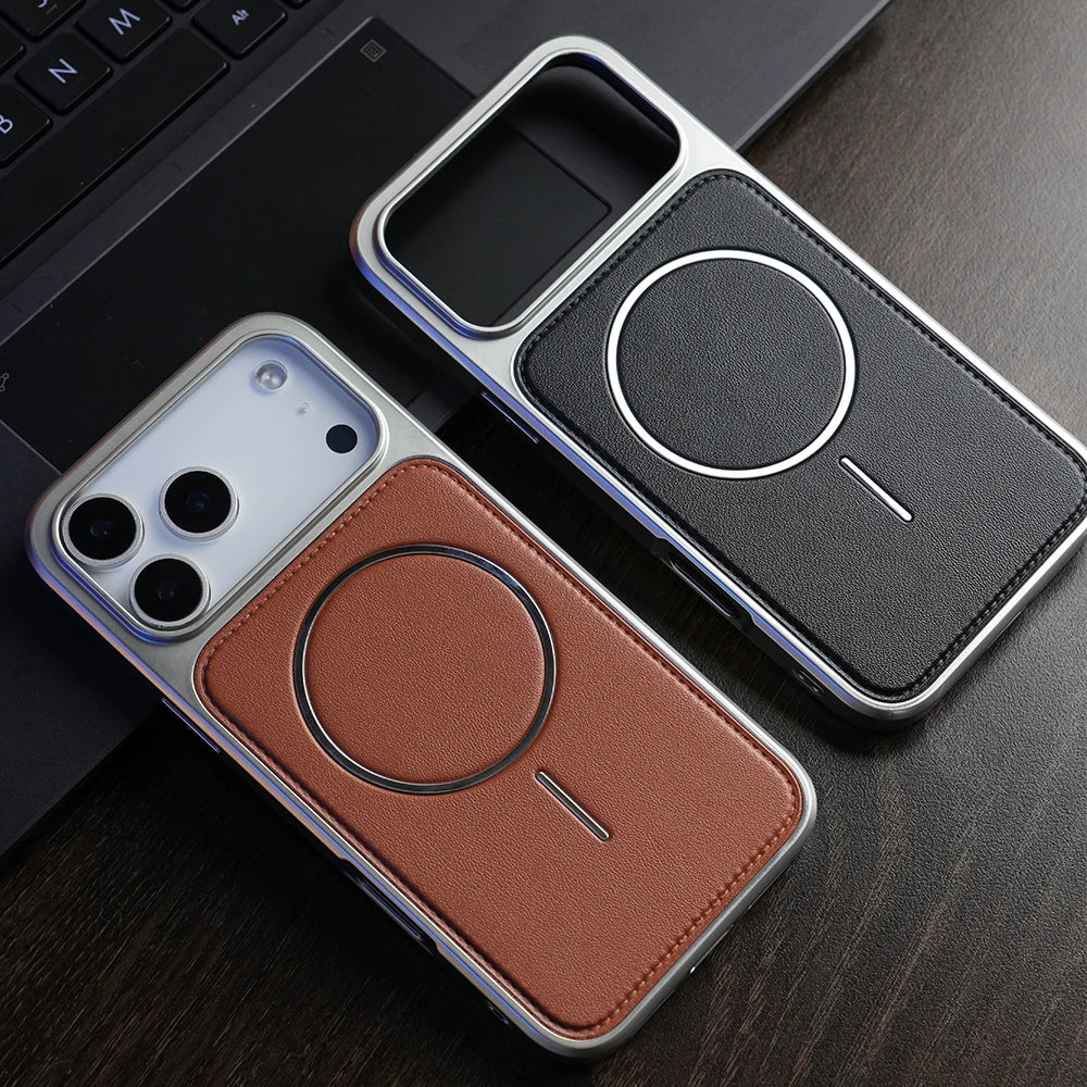 Classic Smooth Leather Magnetic Case