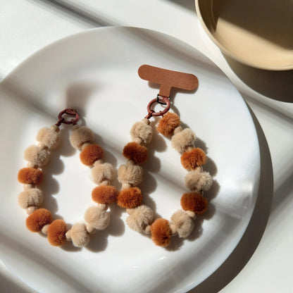 Chic Fluffy Cute Fur Ball Phone Charm